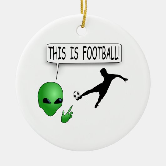 Das ist Fußball Keramik Ornament (Vorne)