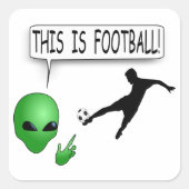 Das ist Fußball Quadratischer Aufkleber (Vorderseite)