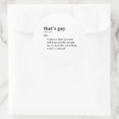 DAS IST GAY RUNDER AUFKLEBER (Tasche)
