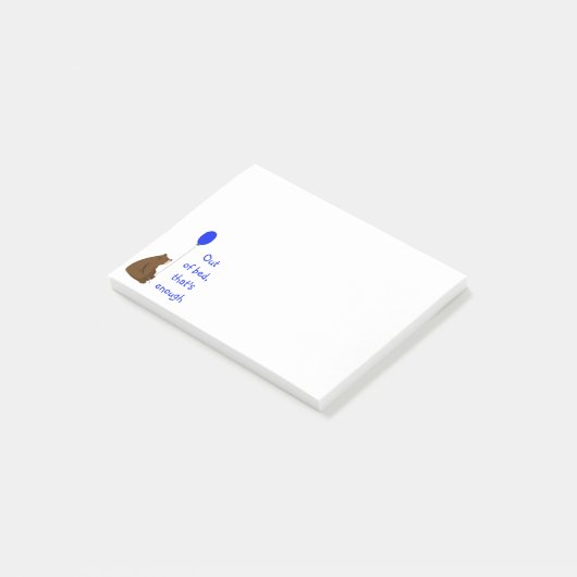 Das ist genug Fun Balloon-Bären-Zitat Post-it Klebezettel (angewinkelt)