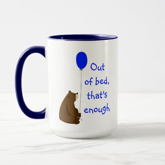 Das ist genug Fun Balloon-Bären-Zitat Tasse (Links)