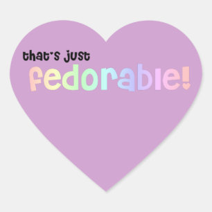 Das ist gerade fedorable! Herz-Aufkleber