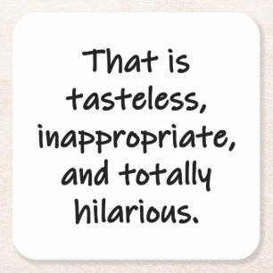 Das ist geschmacklos rechteckiger pappuntersetzer