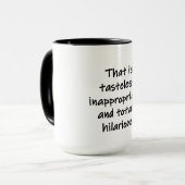 Das ist geschmacklos tasse (Vorderseite Links)