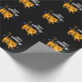 Das ist Großer Funny Tiger Growl Pun Dark BG Geschenkpapier (Ecke)