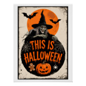Das ist Halloween Beängstigend Hexe Retro Spooky P Poster (Vorderseite)