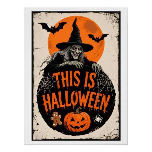 Das ist Halloween Beängstigend Hexe Retro Spooky P Poster (Vorderseite)