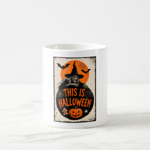 Das ist Halloween Gruselige Hexe Retro Gruselige P Kaffeetasse
