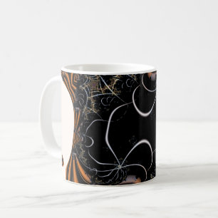 Das ist Halloween   Schwarz und Orange Fraktal Art Kaffeetasse