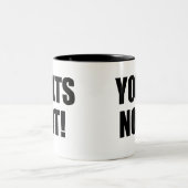 Das ist heiß! Ihr Nein! Exzellenz in guter Grammat Zweifarbige Tasse (Mittel)