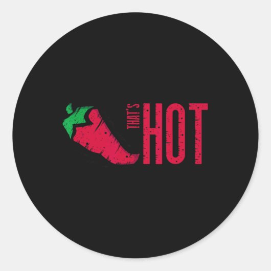 Das ist Hot Red Chili Pepper Runder Aufkleber (Vorderseite)