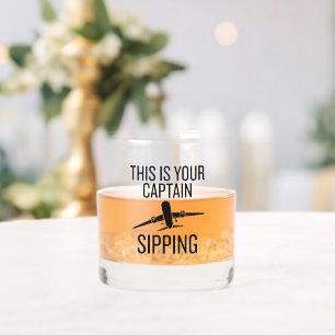 Das ist Ihr Kapitän, der lustige Pilot Geschenk Whiskyglas