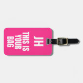 Das ist Ihre Tasche | Benutzerdefinierte Initialen Gepäckanhänger (Vorderseite horizontal)