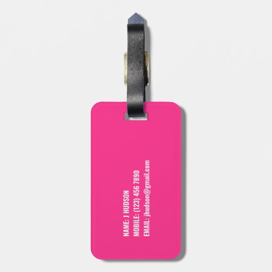 Das ist Ihre Tasche | Benutzerdefinierte Initialen Gepäckanhänger (Rückseite vertikal)