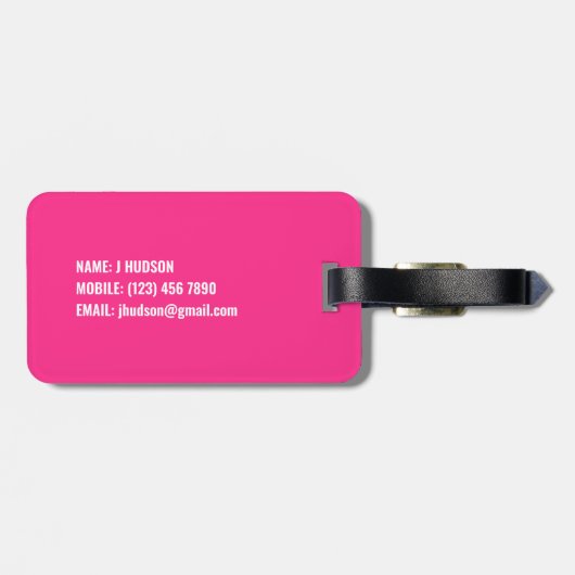 Das ist Ihre Tasche | Benutzerdefinierte Initialen Gepäckanhänger (Rückseite horizontal)