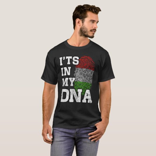 Das ist in meiner DNA, Ungarisch Fingerprint stolz T-Shirt (Vorne ganz)