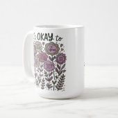 Das ist in Ordnung für Boho Floral Kaffeetasse (Vorderseite Links)