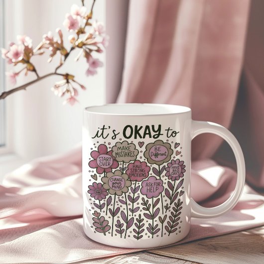 Das ist in Ordnung für Boho Floral Kaffeetasse