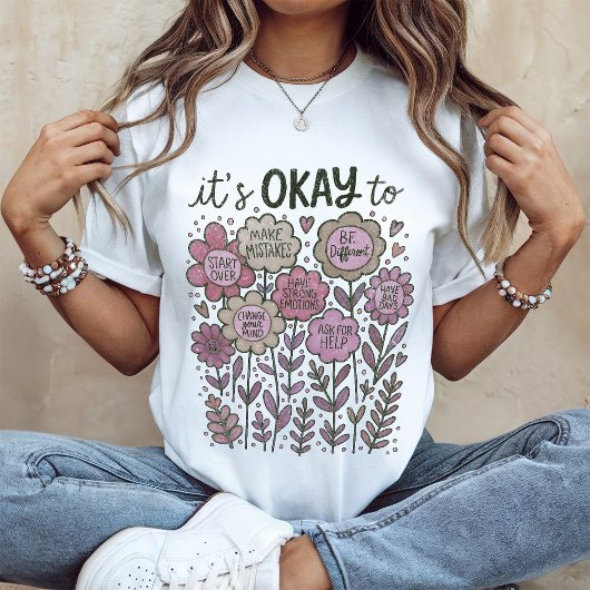 Das ist in Ordnung für Boho Floral T-Shirt