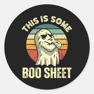 Das ist irgendwie Boo-Blatt Halloween Lustig Vinta Runder Aufkleber