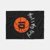 Das ist Junge 10 Basketballspieler Mama oder Papa Fleecedecke (Vorderseite (Horizontal))