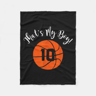 Das ist Junge 10 Basketballspieler Mama oder Papa  Fleecedecke