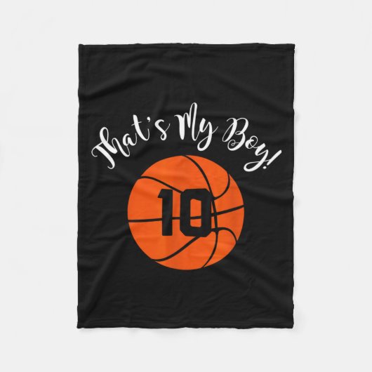 Das ist Junge 10 Basketballspieler Mama oder Papa Fleecedecke (Vorderseite)