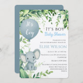 Das ist Junge! Niedliches kleines Elefantenbaby mi Einladung (Vorne/Hinten)