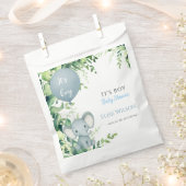 Das ist Junge! Niedliches kleines Elefantenbaby mi Geschenktütchen (Ausgeschnitten)