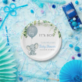 Das ist Junge! Niedliches kleines Elefantenbaby mi Pappteller (Party)