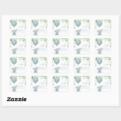 Das ist Junge! Niedliches kleines Elefantenbaby mi Quadratischer Aufkleber (Blatt)