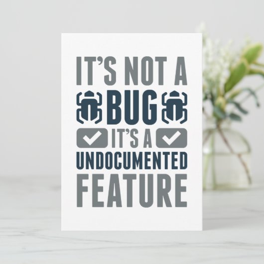 Das ist kein Fehler Dankeskarte (Stehend Vorderseite)