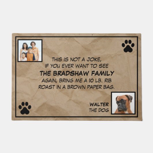 Das ist kein Joke Foto Dog Fußmatte (Vorderseite)