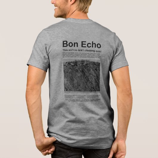 Das ist kein "No Bon Echo T - Shirt" Tri-Blend Shirt (Rückseite)