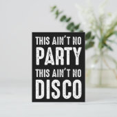 Das ist kein Party, das ist keine Disco Postkarte (Stehend Vorderseite)