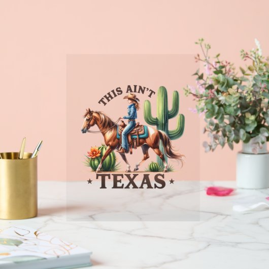 Das ist kein Texas Cowgirl Horse Acrylschild (Hochzeit)