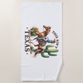 Das ist kein Texas Cowgirl Horse Strandtuch (Vorderseite)