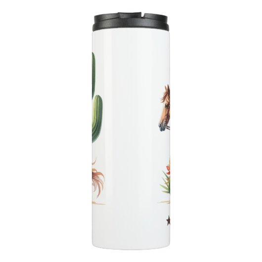 Das ist kein Texas Cowgirl Horse Thermosbecher (Rückseite)