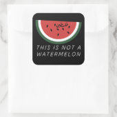 Das ist keine Wassermelone - Palästina-Wassermelon Quadratischer Aufkleber (Tasche)