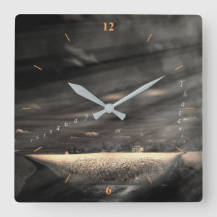 Das ist Leben Quadratische Wanduhr