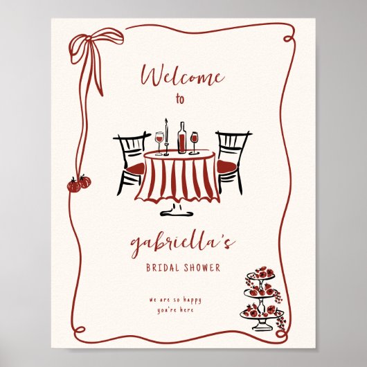 Das-ist-Liebe-Brautabschied-Willkommensposter Poster (Vorne)