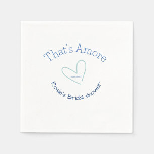 DAS IST LIEBE BRAUTPARTY BLAUES HERZ NAME DATUM SI SERVIETTE