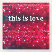 Das ist Liebe Cherry Sparkle Drink Untersetzer (Vorderseite)