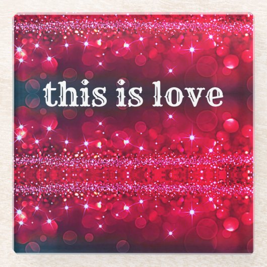 Das ist Liebe Cherry Sparkle Drink Untersetzer (Vorderseite)