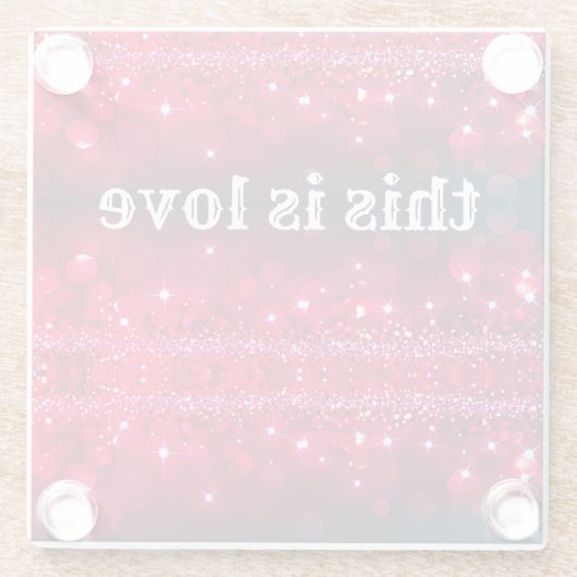 Das ist Liebe Cherry Sparkle Drink Untersetzer (Rückseite)