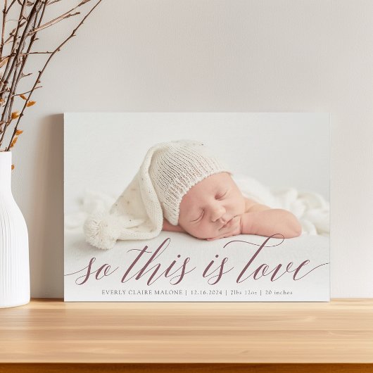 Das ist Liebe Foto Birth Ankündigung