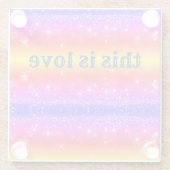 Das ist Liebe Rainbow Sparkle Drink Untersetzer (Rückseite)