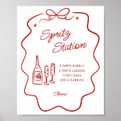 Das-ist-Liebe-Rot-Doodle-Rahmen-Spritz-Station-Kle Poster (Vorne)