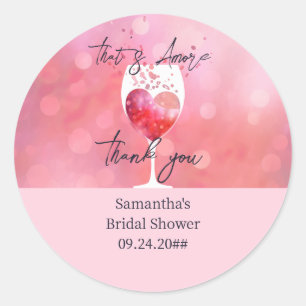 Das ist mehr italienischer Vino vor Vows Brautpart Runder Aufkleber