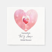 Das ist mehr italienischer Vino vor Vows Brautpart Serviette (Vorderseite)